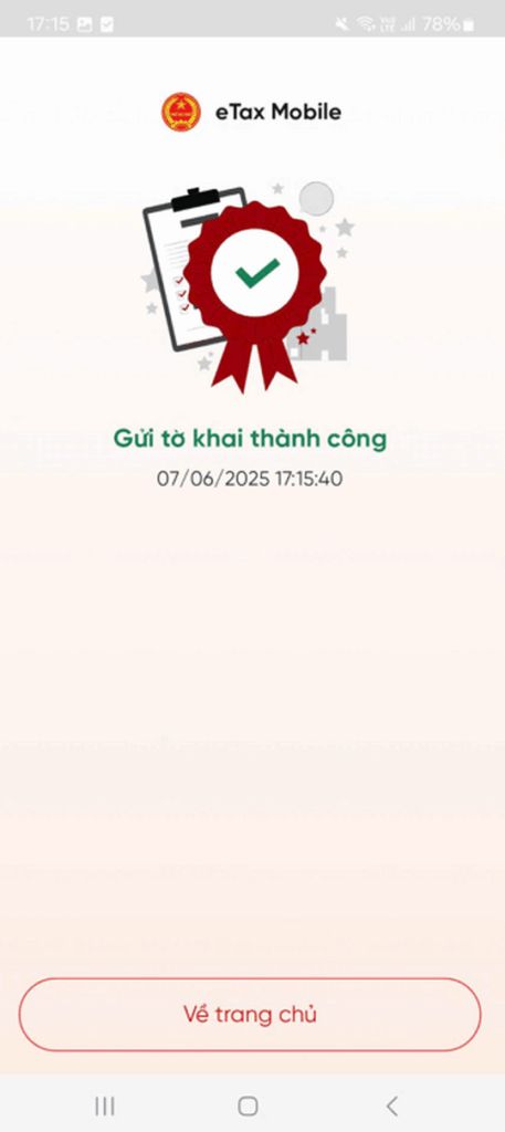 Thông báo thành công