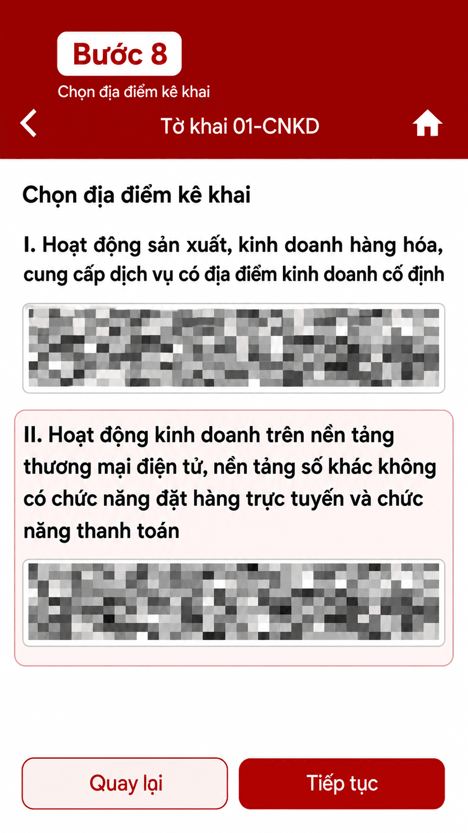 Hướng dẫn kê khai bước 8